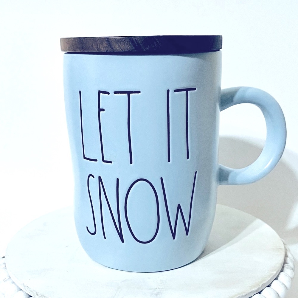 🇺🇸 Rae Dunn Christmas “Let it Snow” Coaster Mug